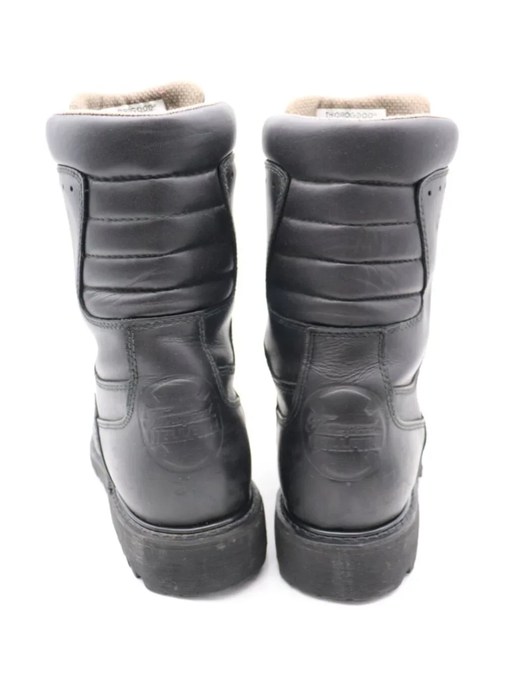 Thorogood HellFire Boots Men's Size 8.5 W Black Leather Zip Steel Toe Boots